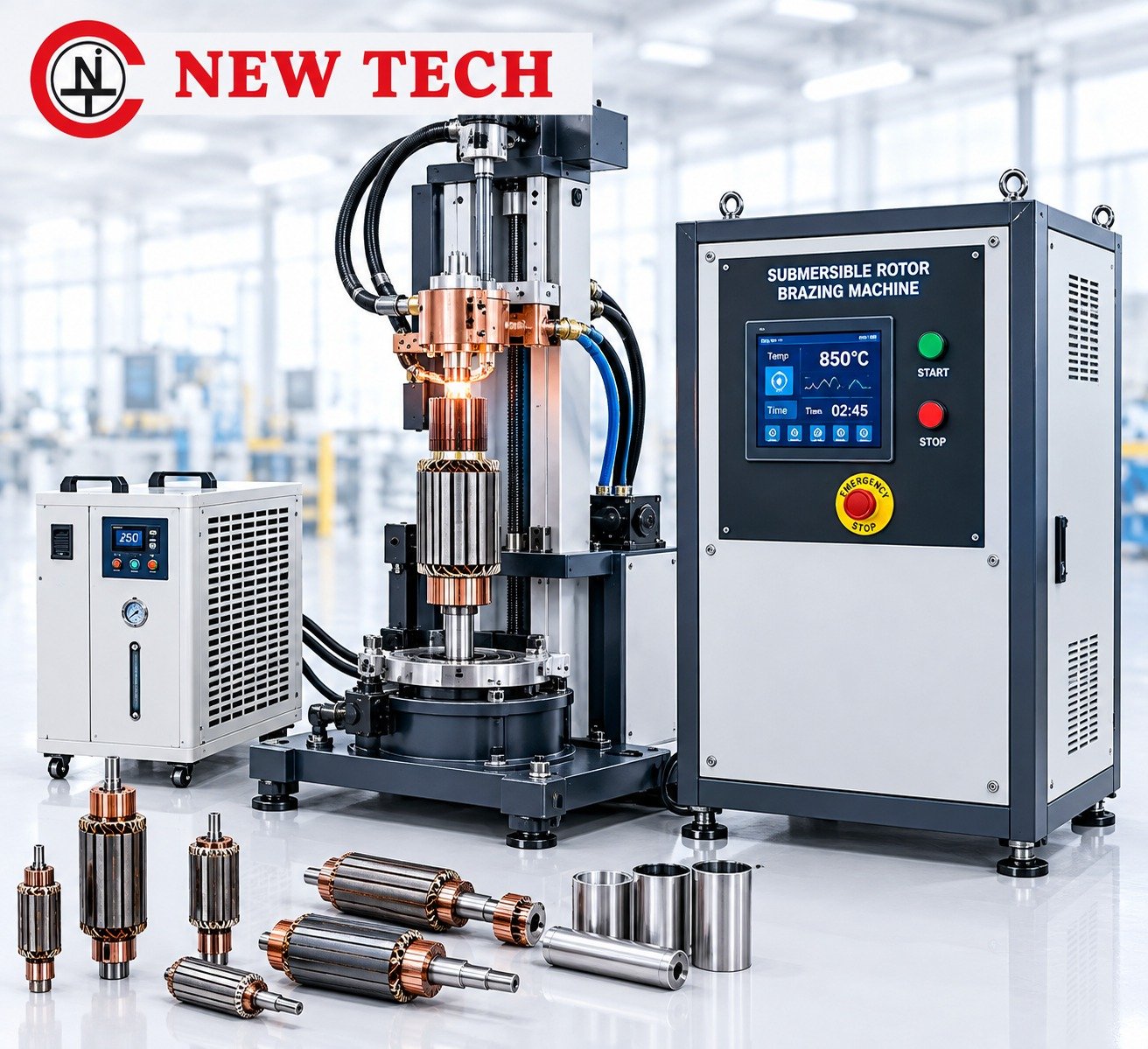 Submersible Rotor Brazing Machine
